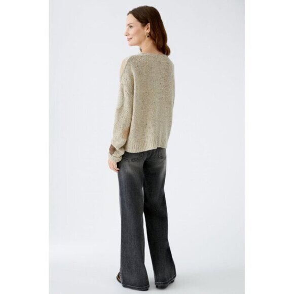 Oui Women's Alpaca Wool Blend Polka Dot Knitted Pullover Sweater Size 8 - Picture 2 of 12